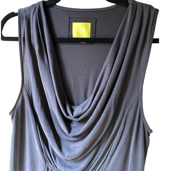 Maeve Size M Gray Cara Sleeveless Cowl Neck Drapey Dress - Picture 4 of 7